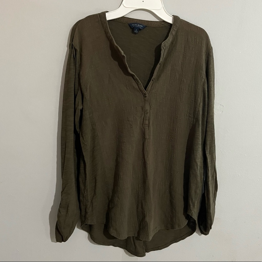 Lucky brand green blouse